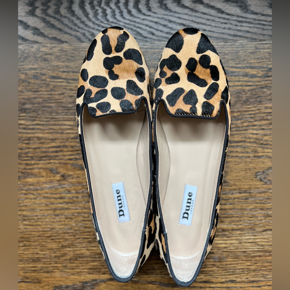 Dune London leopard loafer